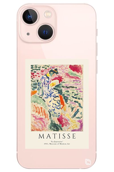 WANNA PROTECT Iphone 13 Matisse Desenli Desenli Şeffaf Silikon Telefon Kılıfı