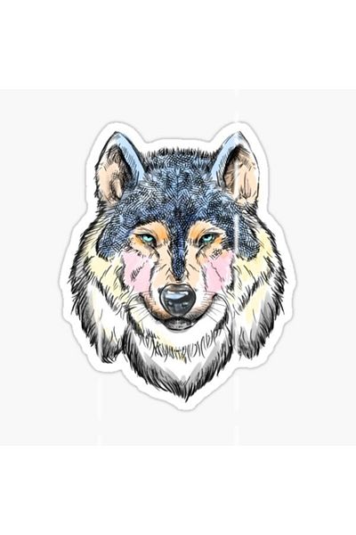 TSC Autocolant pentru mașină Furious Angry Wolf Auto Paste 18cm S1