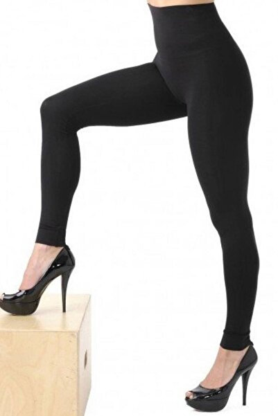 jilly jo Γυναικείο Μαύρο Λούτρινο Θερμικό Κολάν