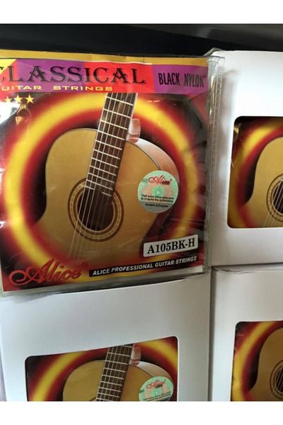 Alice A107bkh Model Black Color Classic Guitar String Set with Penta Gift