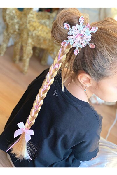 QUEEN AKSESUAR خرز من حجر الكريستال اللامع على شكل ندفة الثلج، مشبك شعر طويل ...