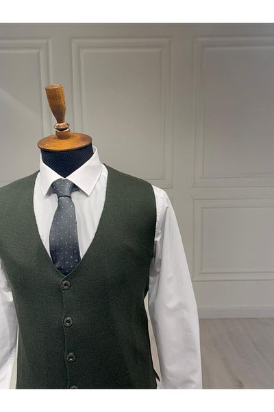 Sarar Premium Dark Green Knitwear Vest