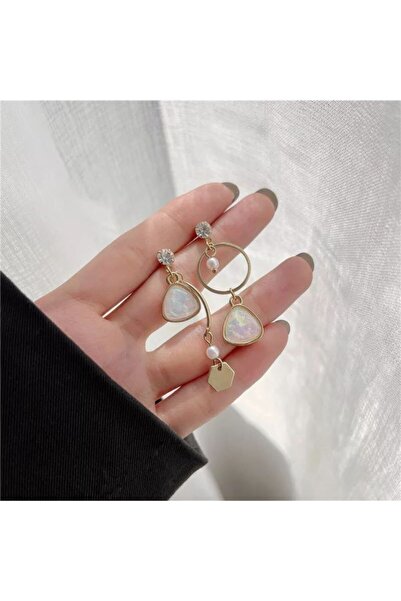 AKCstore Amor Beyaz Gold Küpe