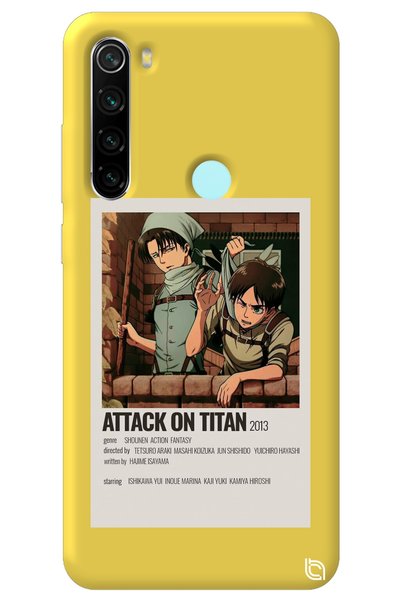 WANNA PROTECT Xiaomi Redmi Note 8 Yellow Premium Velvet Inside Attack on Tita...