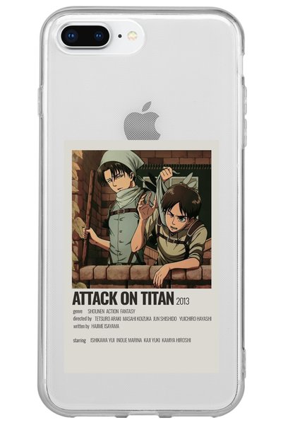 WANNA PROTECT iPhone 7 Plus Attack on Titan Levi Patterned Transparent Silico...