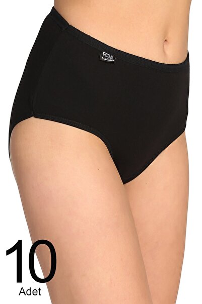 bejamonti Pachet de 10 chiloți negri din Lycra Bato pentru femei Elf568t0924c...