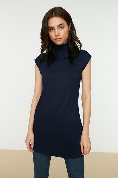 Trendyol Modest Tunic - Navy blue - Regular fit