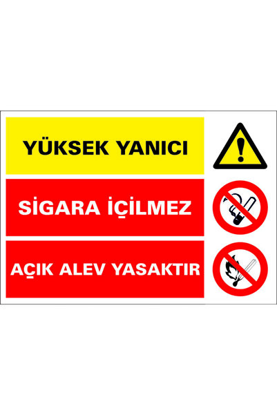 Tehlikeli Bölg 3mm Dekota Uyarı Levhası 17.5x25