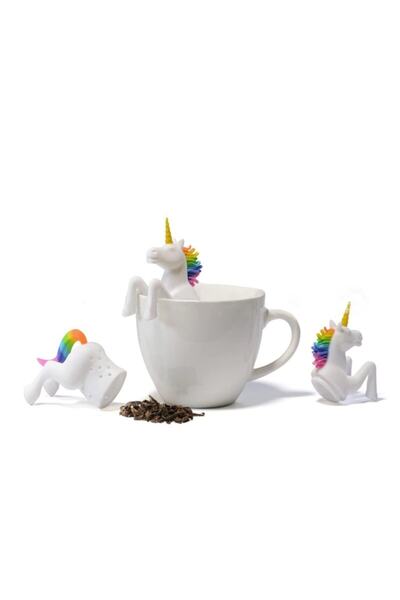 SYNOPE Silikon Çay Süzgeci Ilginç Sevimli Komik Unicorn Filtre Çay Demleme Sü...