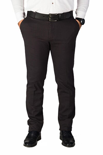 wontilotte Erkek Füme Gabardin Likralı Regular Fit Keten Pantolon
