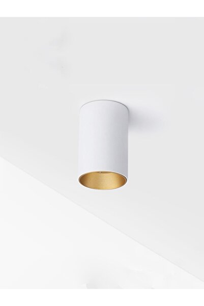 ALFALED Sıva Üstü Dekoratif Spot Aydınlatma Beyaz/altın Yuvarlak
