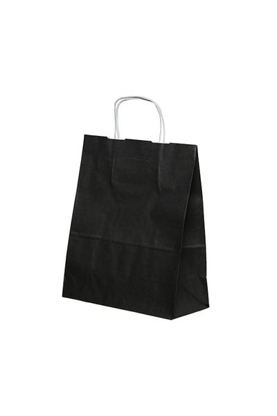 Kraft Black Bag 25x12x31 100 Pieces Paper Bag Bag