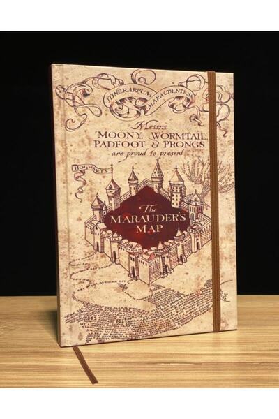 Kasaba Dükkan Harry Potter Çapulcu Haritası Baskılı Sert Kapaklı Ciltli Defter