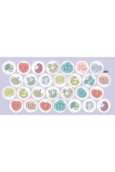 ENGINPRINT 4 Cm Round Sticker 28 Pieces Waterproof Waterproof
