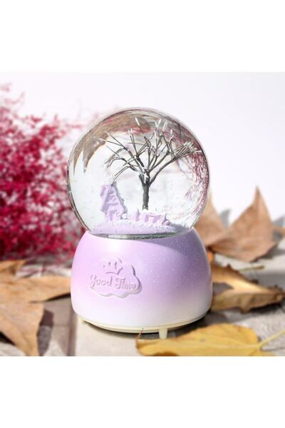 CornerShop Ağaç Temalı Işıklı Müzikli Püskürtmeli Kar Küresi