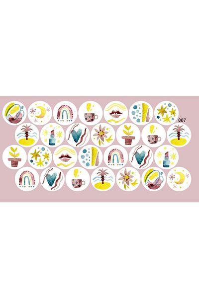 ENGINPRINT 4 Cm Round Sticker 28 Pieces Waterproof Waterproof