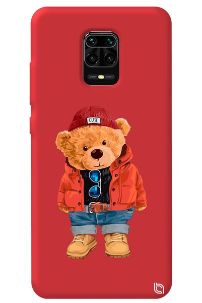 WANNA PROTECT Xiaomi Redmi Note 9 Pro Red Color Premium Silicone Phone Case w...