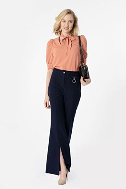 MissVina Y-3689 Y Paçası Yırtmaçlı Ispanyol Paça Pantolon