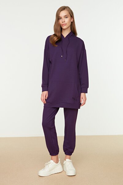 Trendyol Modest Sweatsuit Set - Purple - Regular