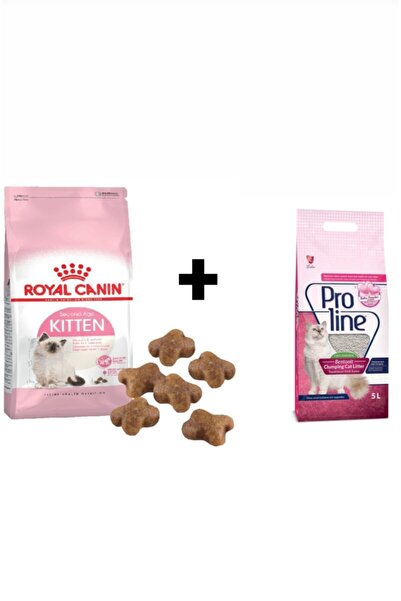 Royal Canin Kitten 2 Kg + Pro Line Bebek Pudralı Kedi Kumu 5 Kg