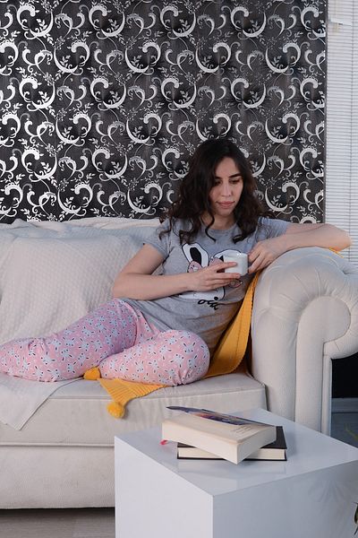 AVORWE Set de pijamale cu mâneci scurte și fund lung cu imprimeu iepure drăguț