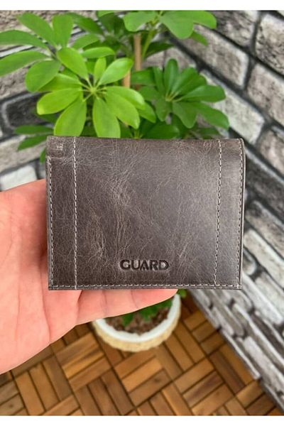 GUARD Manimal Antique Gray Leather Men's Wallet
