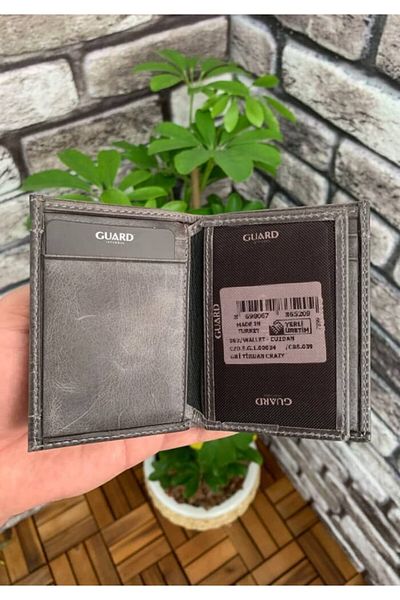 GUARD Manimal Antique Gray Leather Men's Wallet