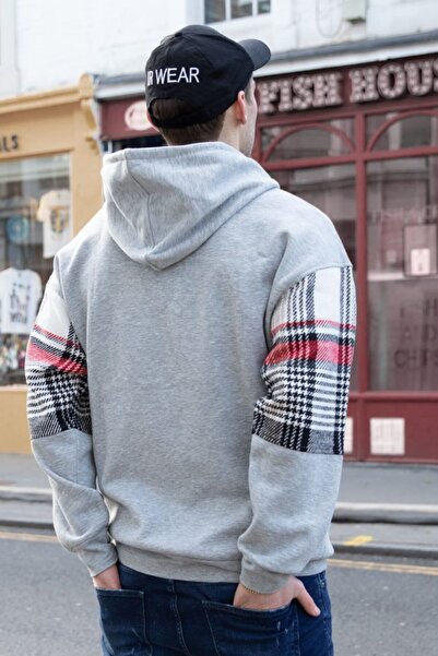 IRwear Вінтажна худі з картатим візерунком і кишенями-кенгуру