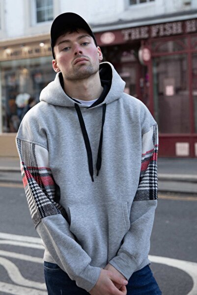 IRwear Вінтажна худі з картатим візерунком і кишенями-кенгуру