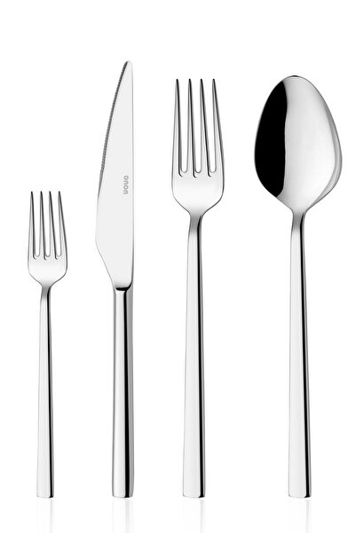 on-on Alaçatı 24 Piece Fork Spoon Knife Set 18/10