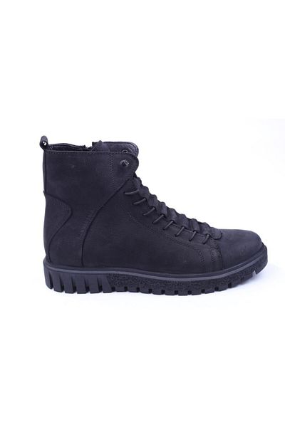 Hammer Jack 102-17945 Μαύρες πλυμένες ανδρικές μπότες Nubuck