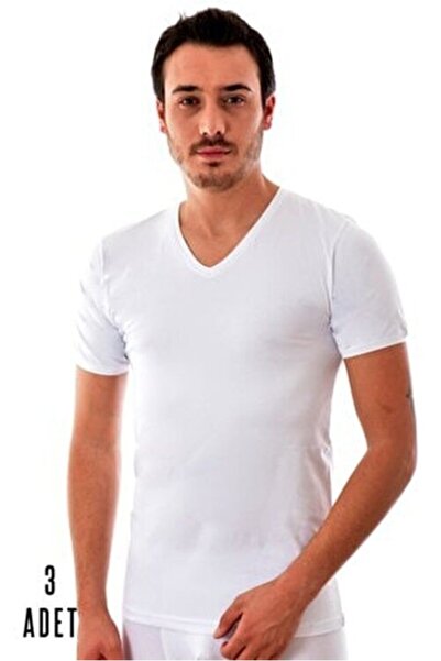 Tutku Elit Βαμβακερό χτενισμένο εσώρουχο Passion με λαιμόκοψη - Πακέτο 3 τεμαχίων