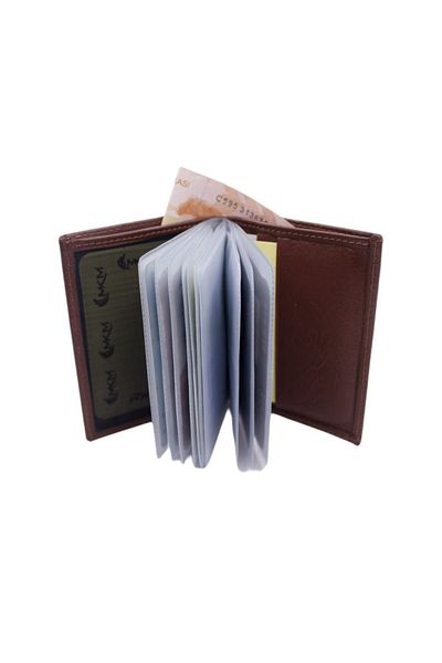 MKM Genuine Leather Men's Wallet & Card Holder with Transparent Card Holder
