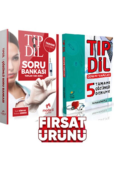 Modadil Tıp Dil Sınavı Tamamı Çözümlü Soru Bankası&tıp Dil 5 Deneme Tamamı Çö...