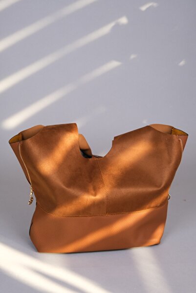 Luvi 1096 Taba Süet Kadın Gunluk Canta