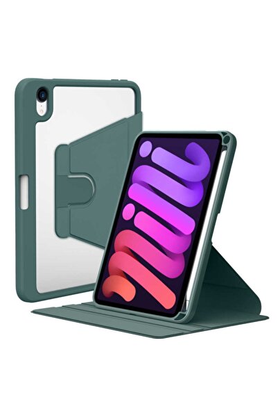 Nezih Case Ipad Mini 6 / Ipad Mini 7 Uyumlu Kalem Bölmeli 360 Dönebilen Arkas...