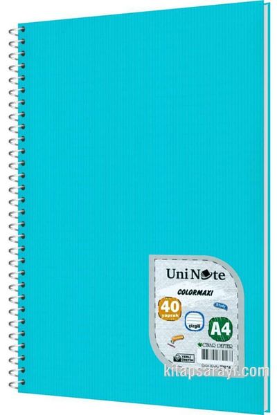 ÇINAR DEFTER Çınar Uninote Colormaxi A4 40 Sheets PP Cover Spiraled Ruled Notebook
