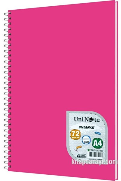 ÇINAR DEFTER Çınar Uninote Colormaxi A4 72 Yaprak Pp Kapak Spiralli Çizgili D...
