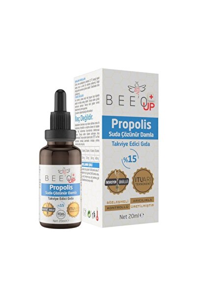 Bee`o Up Propolis Suda Çözünür Damla %15 Takviye Edici Gıda 20 ml