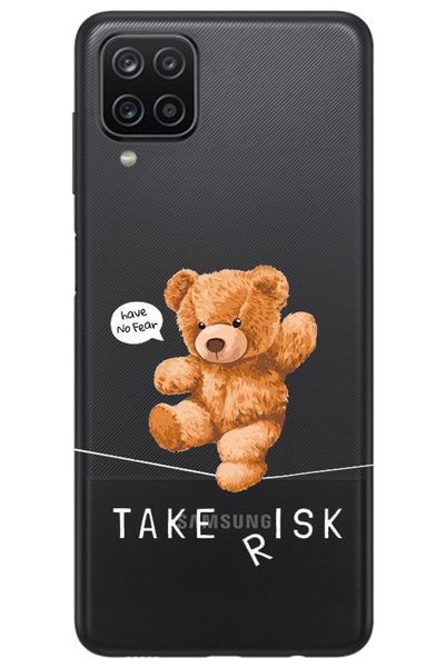 WANNA PROTECT Transparent Silicone Phone Case with Teddy Bear Pattern for Sam...