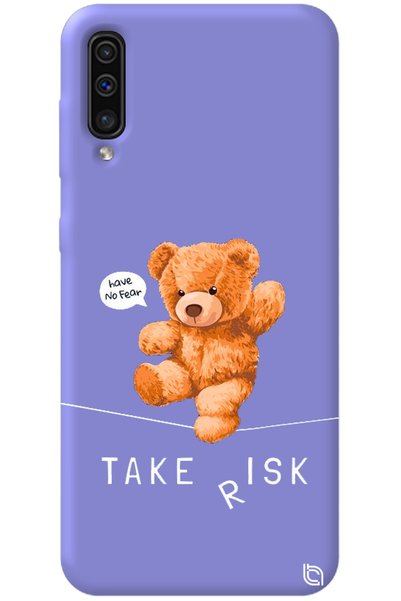 WANNA PROTECT Samsung Galaxy A70 Lilac Color Premium Velvet Teddy Bear Patter...