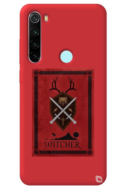 WANNA PROTECT Xiaomi Redmi Note 8 Red Color Premium Velvet Inside the Witcher...
