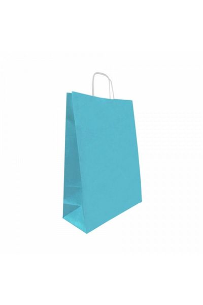 Kraft Blue Bag 25x12x31 (100 Pieces) (Paper Bag)