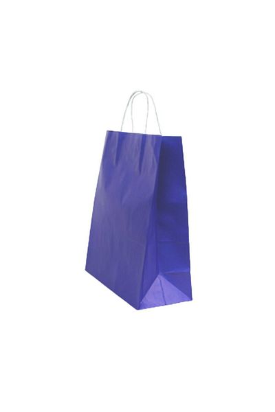 Kraft Navy Blue Bag 25x12x31 (100 Pieces) (Paper Bag)