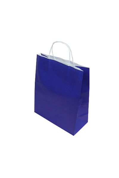 Kraft Navy Blue Bag 25x12x31 (100 Pieces) (Paper Bag)