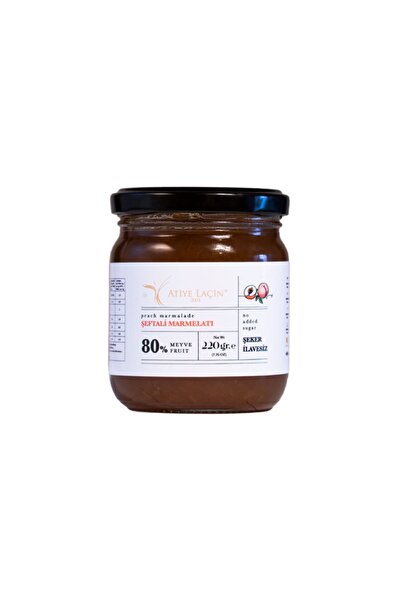 Atiye Laçin Şeker Ilavesiz Şeftali Marmelatı 220 Gr(%100 Doğal ,%80 Meyve ,ka...