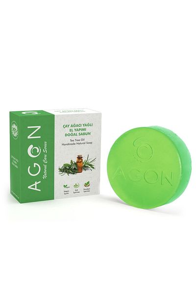 Agon صابون طبيعي مصنوع يدويًا بزيت شجرة الشاي 100 جرام