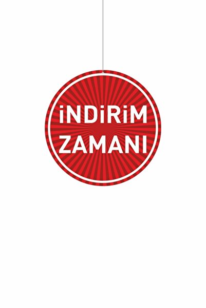 cicigünler Mağaza Dönkartı Indirim Zamanı Yazılı Çift Yön Baskılı Karton Dönkart