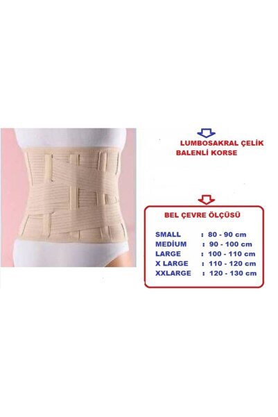 Genel Markalar Ortopedik Çelik Balenli Bel Korse Demirli Süngerli Cırtlı Bel ...
