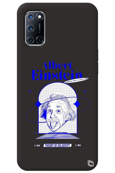 WANNA PROTECT Oppo A72 Black Color Premium Velvet Inside Einstein Patterned S...